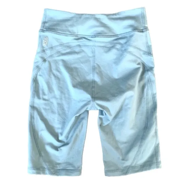 NWOT Free People Biker Baby Blue High-Rise Biker Short Outside Logo Size Medium