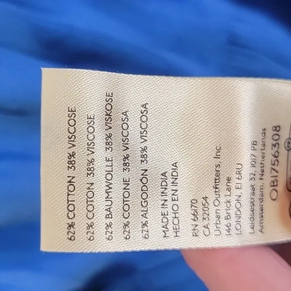 NWOT Free People In Full Swing Midi Skirt Blue Small