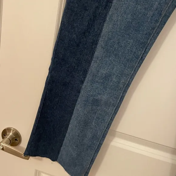 NWT DL1961 two tone Patti Straight High Rise Vintage Ankle Jeans