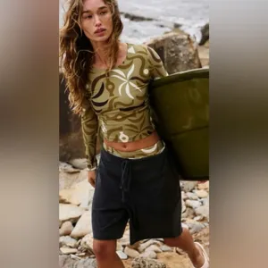 Nwt FREE PEOPLE Easy Rider Shorts S Black New FP MOVEMENT