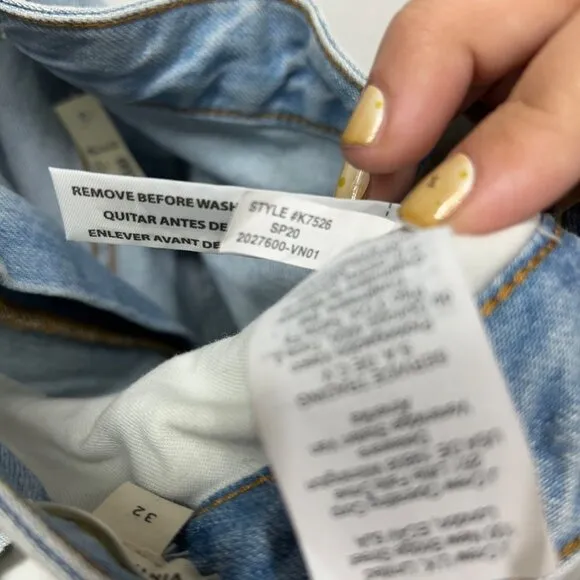 NWT Madewell The Curvy Perfect Vintage Jean Chesthunt Wash 32