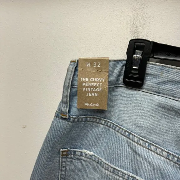 NWT Madewell The Curvy Perfect Vintage Jean Chesthunt Wash 32