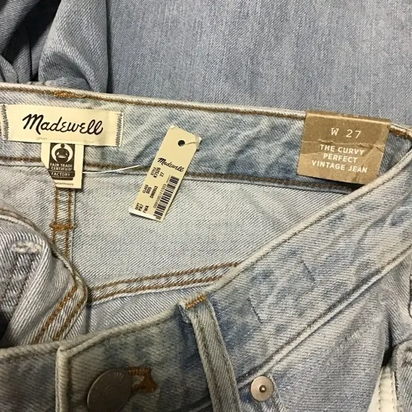 NWT Madewell The Curvy Perfect Vintage Jean Size 27.