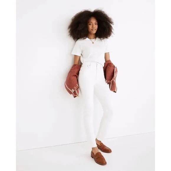 NWT Madewell The Tall Perfect Vintage Jean in Tile White, Size 32 Tall