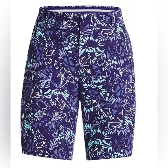 NWT Under Armour Women's 9” Links Printed Golf Shorts (6)
