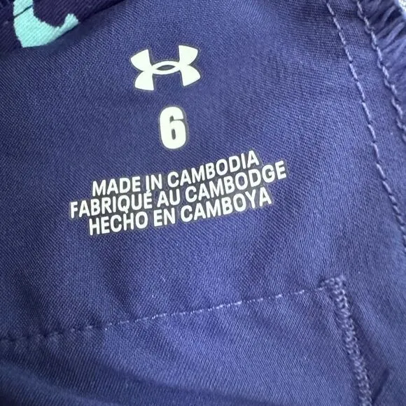NWT Under Armour Women's 9” Links Printed Golf Shorts (6)