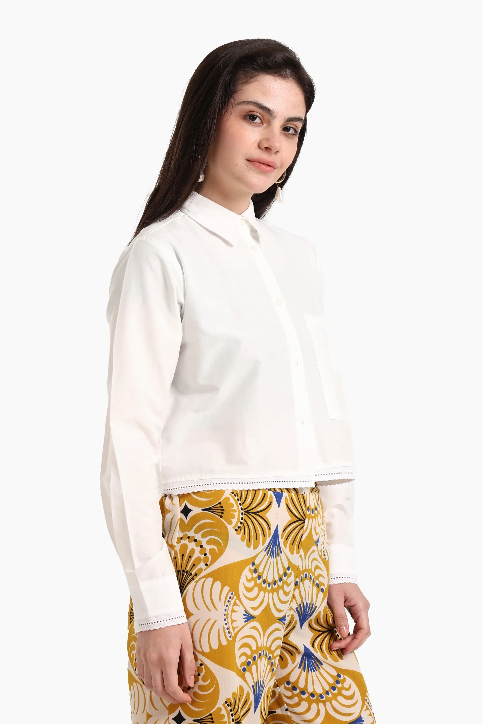 Off White Poplin Shirt