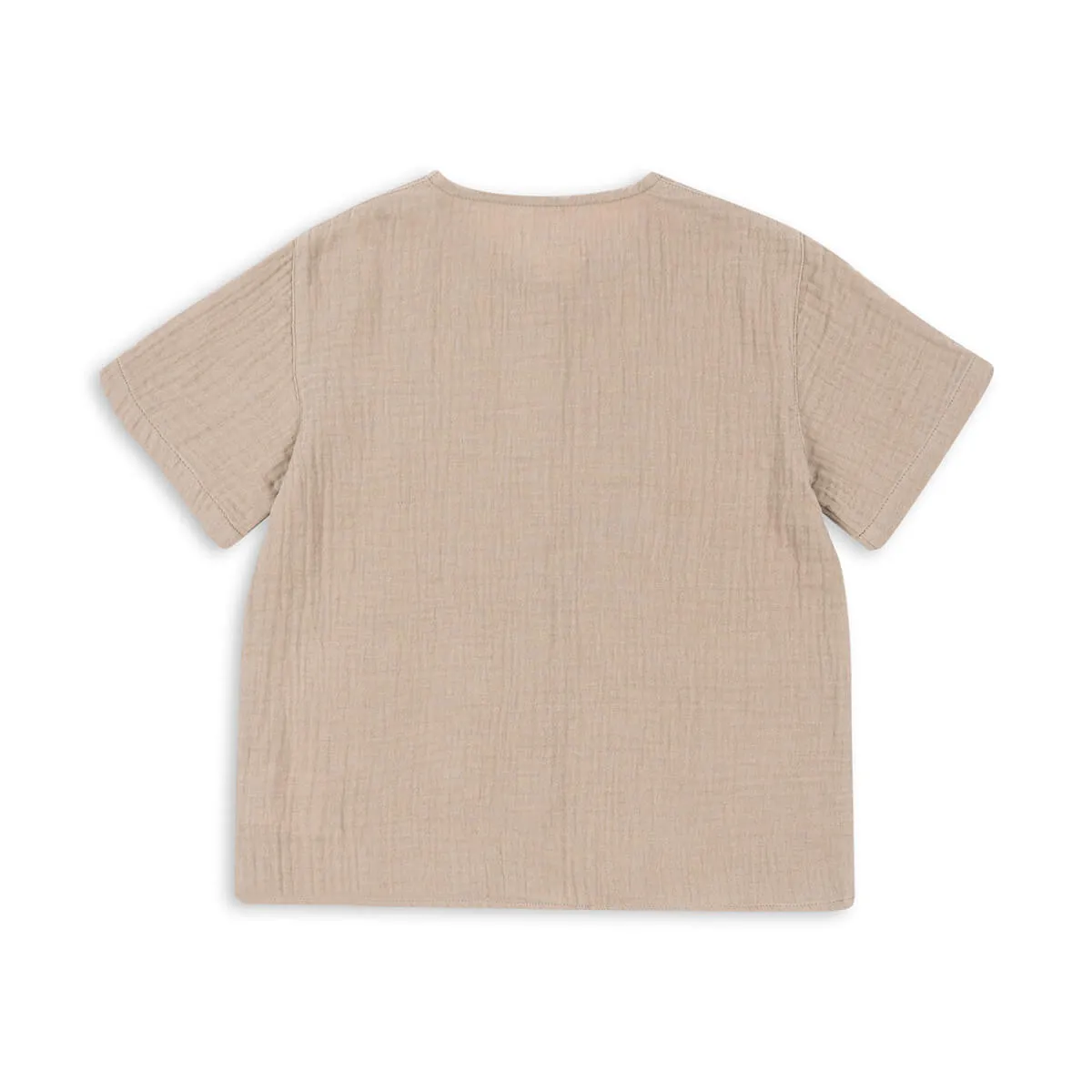 Olive Shirt - Kurzarm Shirt Musselin aus 100% Bio-Baumwolle