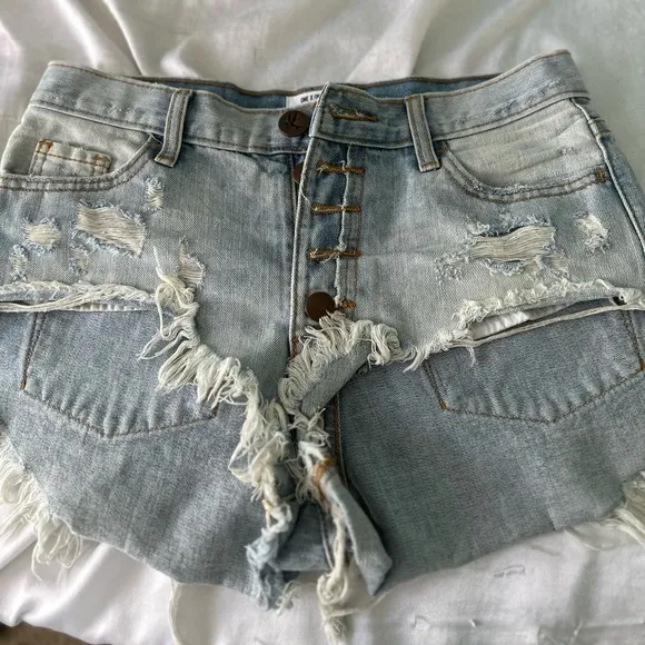 One Teaspoon Trashwhores cut off short shorts