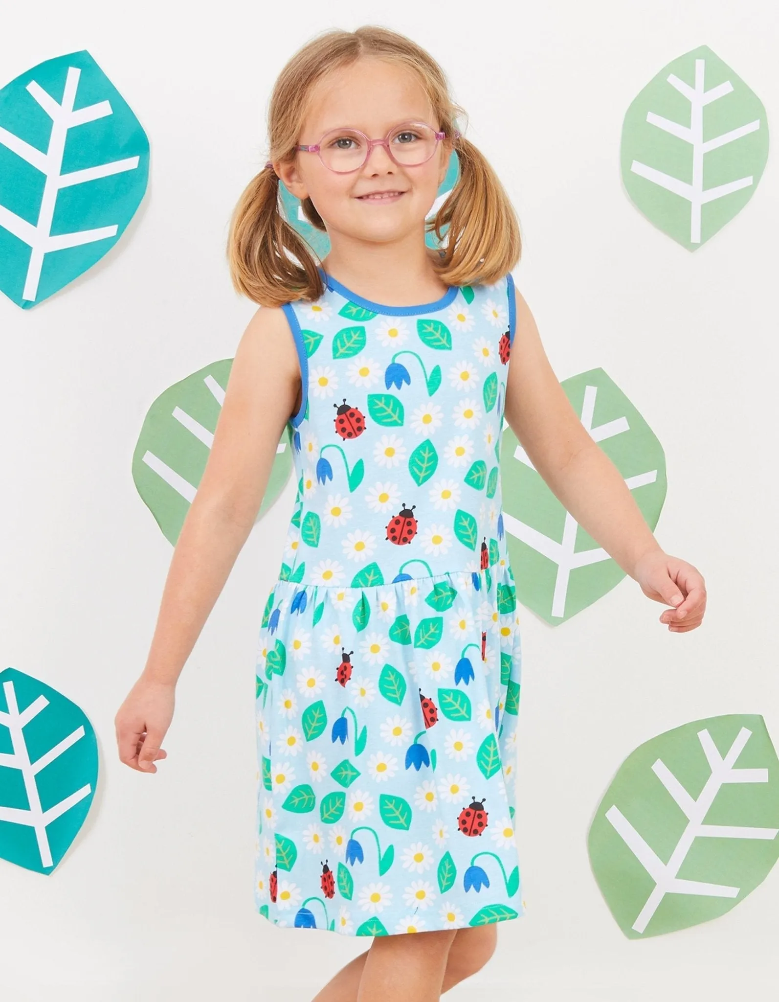 Organic English Garden Print Summer Dress
