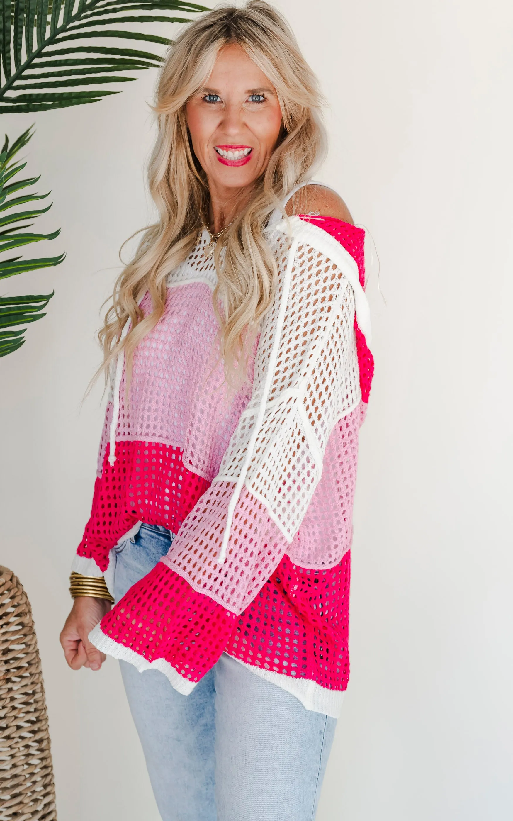Oversized Knit Color Block Sweater by POL - Final Sale))