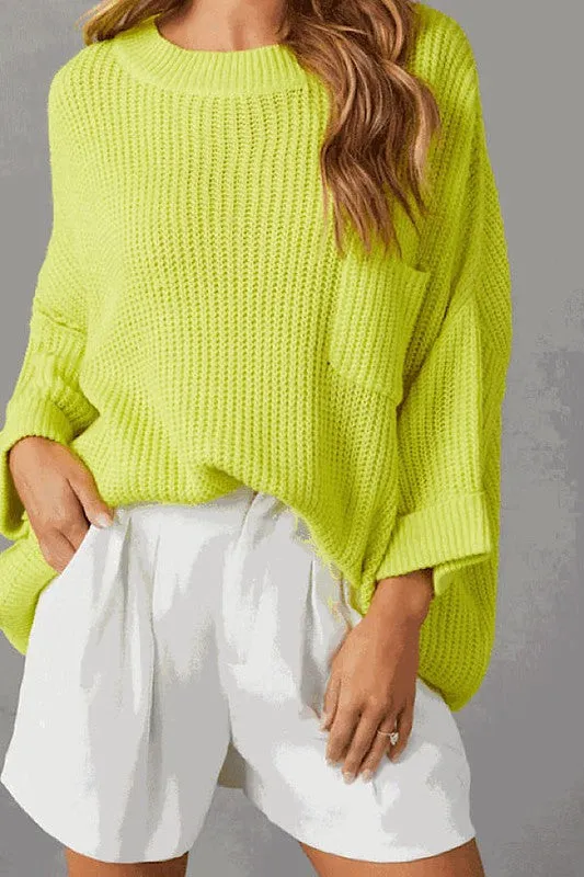 Oversized knit sweater top