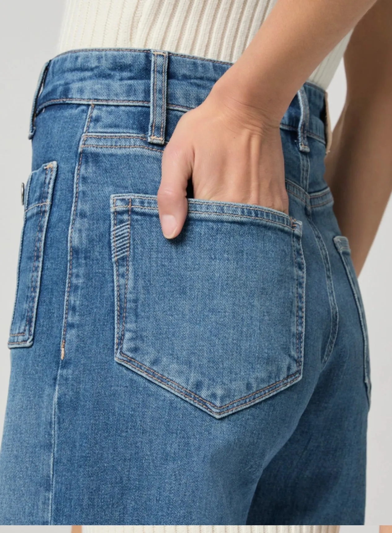 Paige Anessa 31" Wide Leg Jean Paley