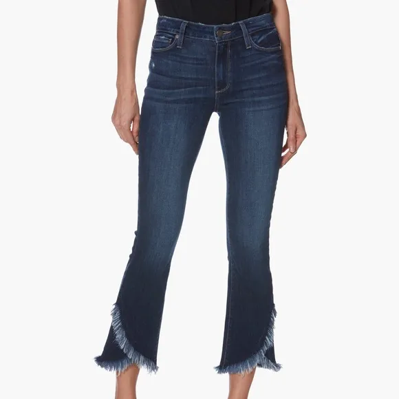 Paige Denim Colette Crop Flare - Palma Heavy Fray Hem