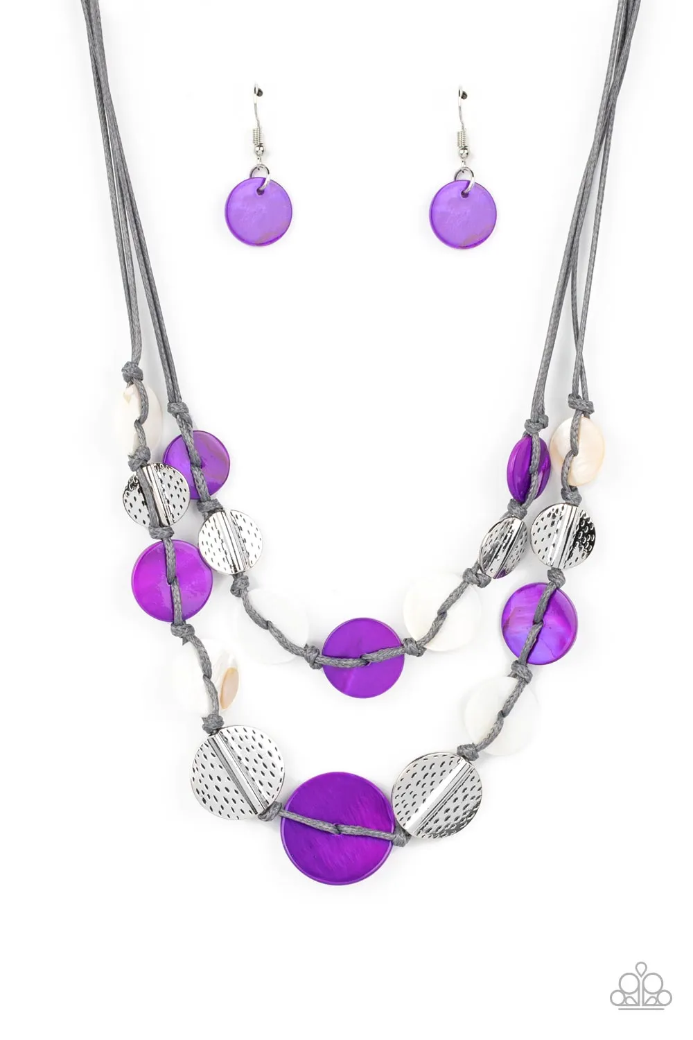 Paparazzi Barefoot Beaches Necklace Purple & Shore Up Bracelet Purple