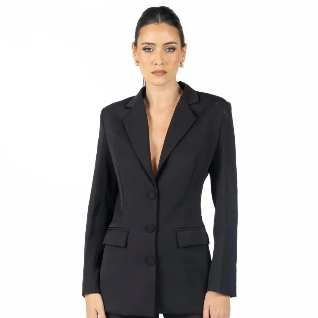 Paris Backless Blazer Black