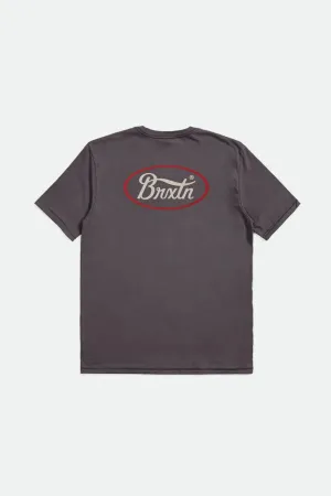 Parsons S/S Tailored Tee - Charcoal/Casa Red/Whitecap