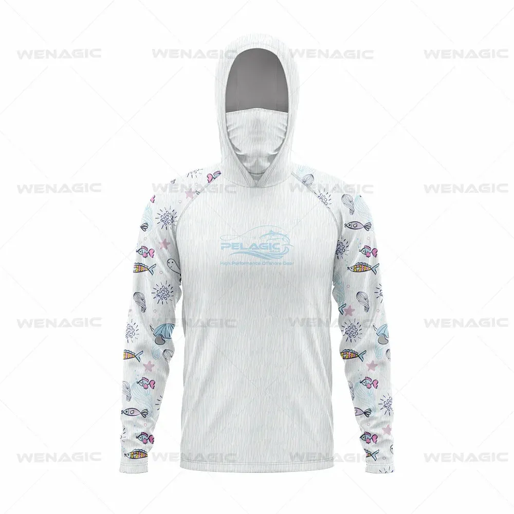 Pelagic Gear UPF 50  Long Sleeve Hooded Fishing Shirt: Ultimate Sun Protection and Comfort