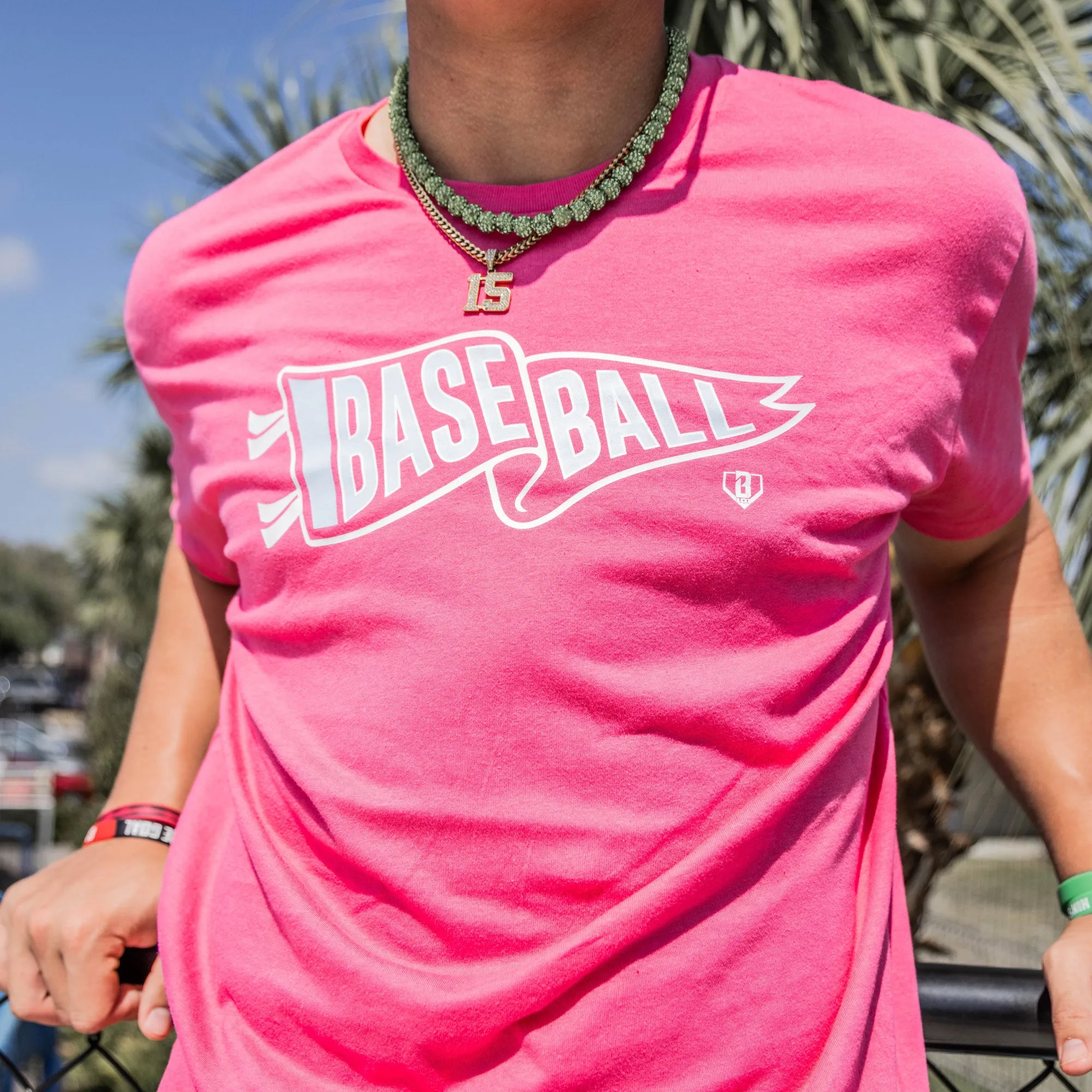 Pennant Tee - Cotton Candy Pink