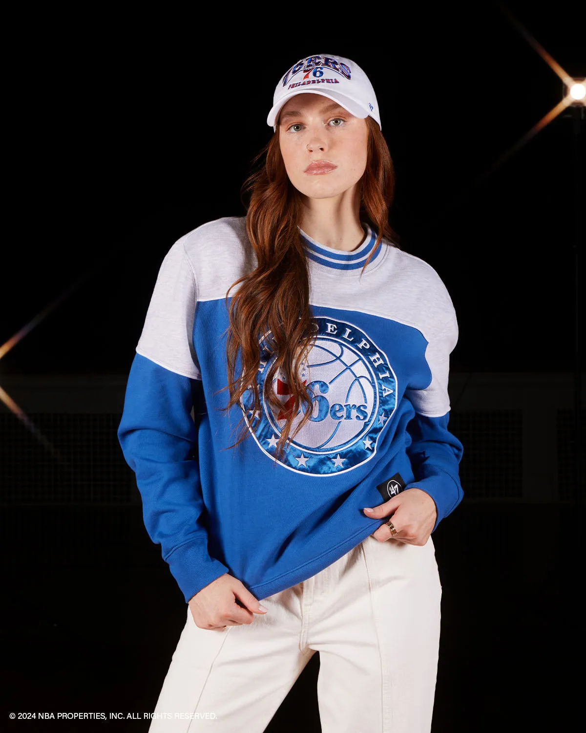 PHILADELPHIA 76ERS SATIN LOCK '47 BRYSON CREW