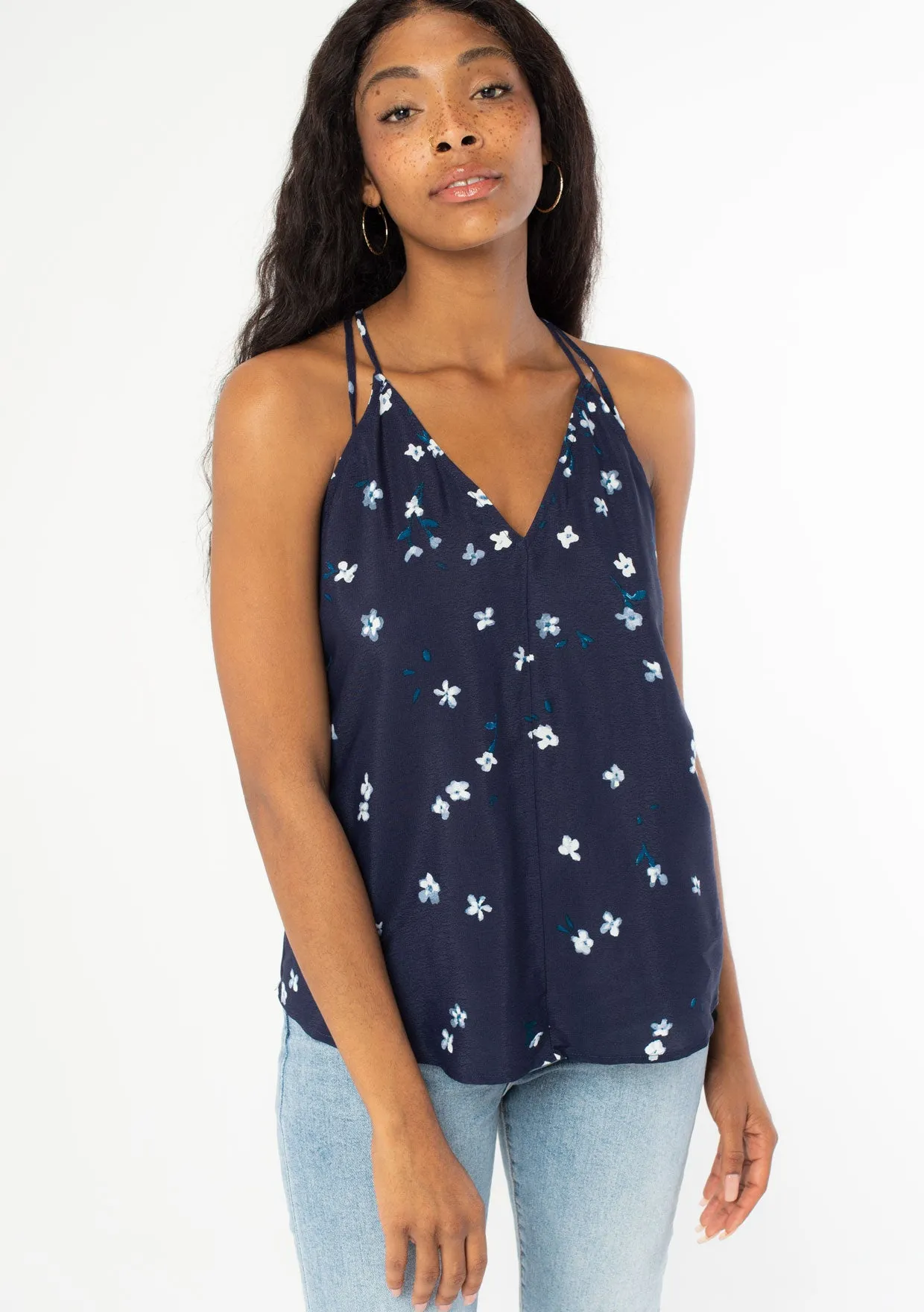 Picking Flowers Double Strap Tank Top