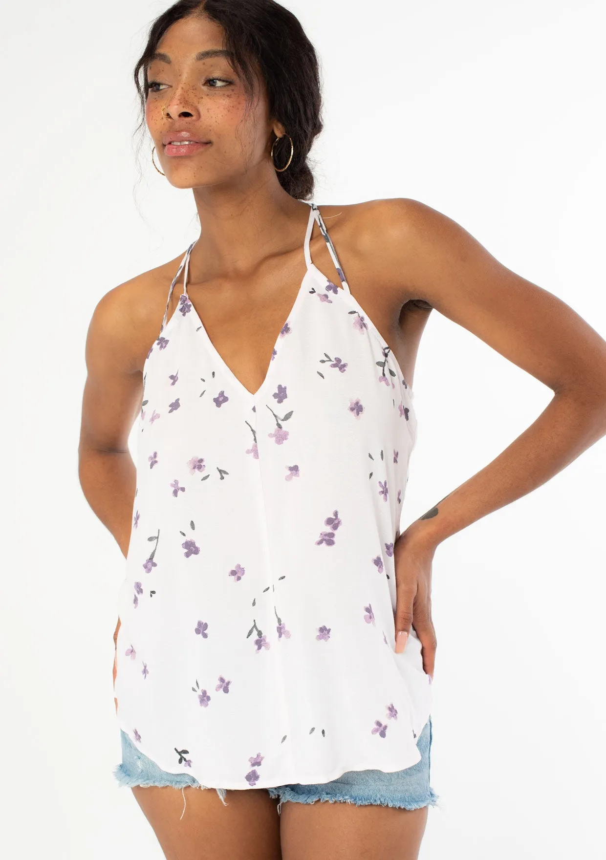 Picking Flowers Double Strap Tank Top