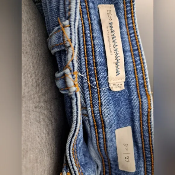 Pilcro Jeans Pleated Denim Trouser Jean High Waist Vintage Style Light Wash