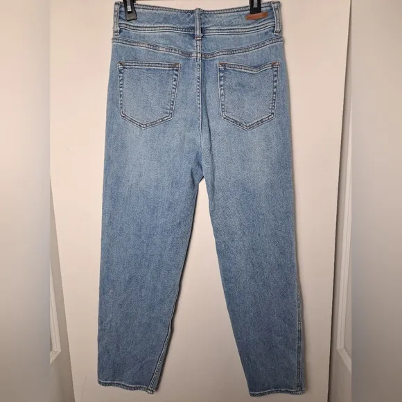 Pilcro Jeans Pleated Denim Trouser Jean High Waist Vintage Style Light Wash