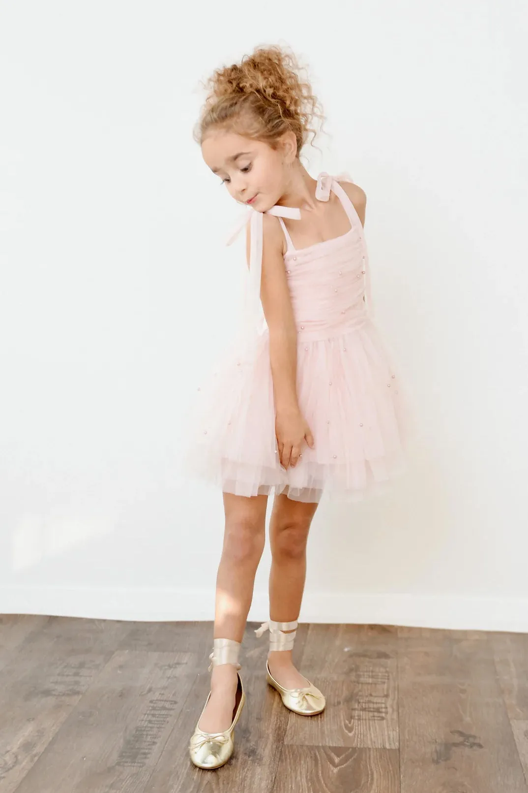Pink Pearl Tulle Ballerina Dress