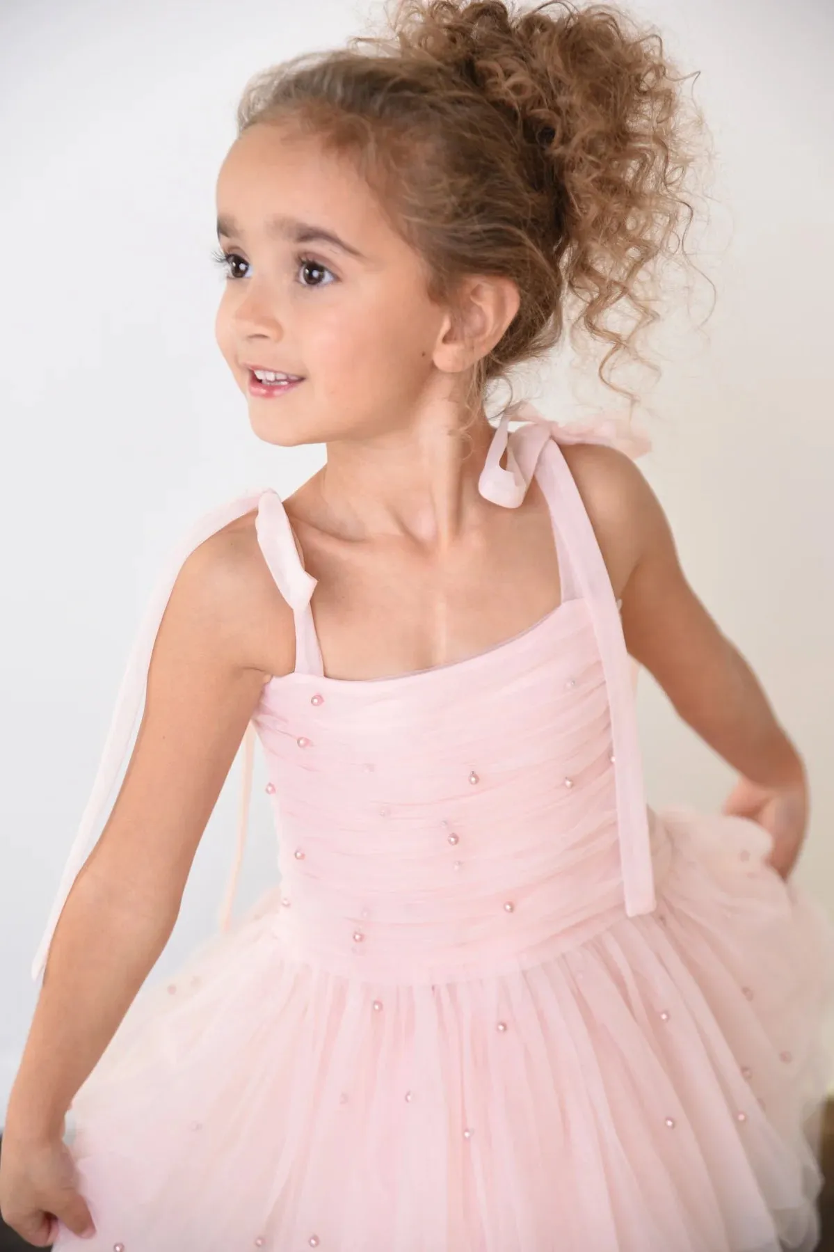 Pink Pearl Tulle Ballerina Dress
