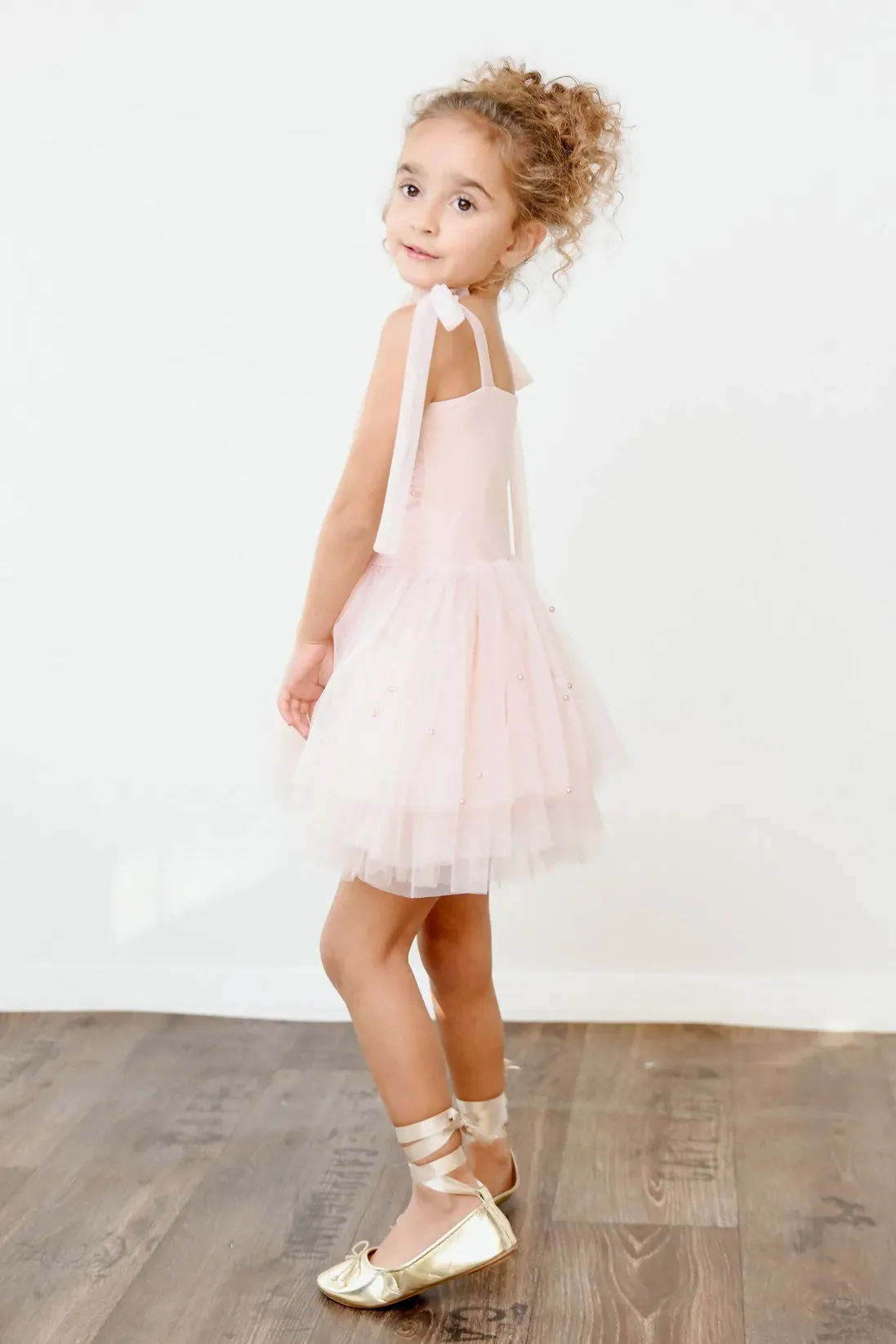 Pink Pearl Tulle Ballerina Dress
