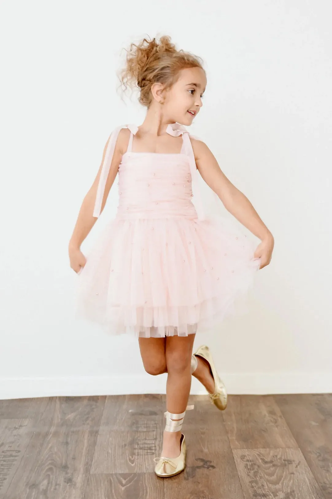 Pink Pearl Tulle Ballerina Dress
