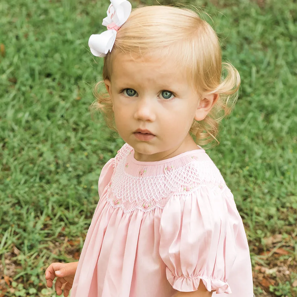 Pink Roselle Smocked Bishop