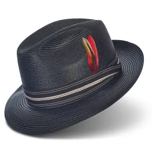 Pinzano Black Milan Straw Hat