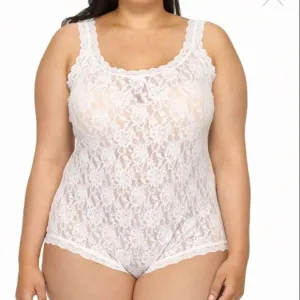 Plus Tank Bodysuit, White