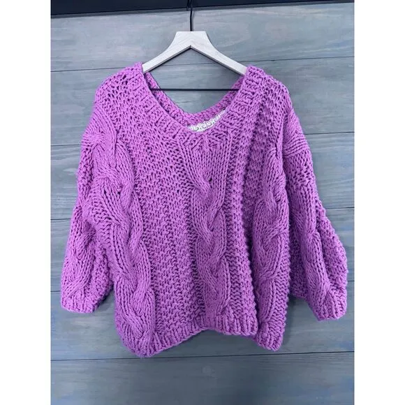 POL Slouchy Cableknit Sweater Oversized‎ Size Small