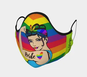 Prideful Rose Rainbow Face Mask