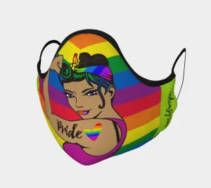 Prideful Rose Rainbow Face Mask