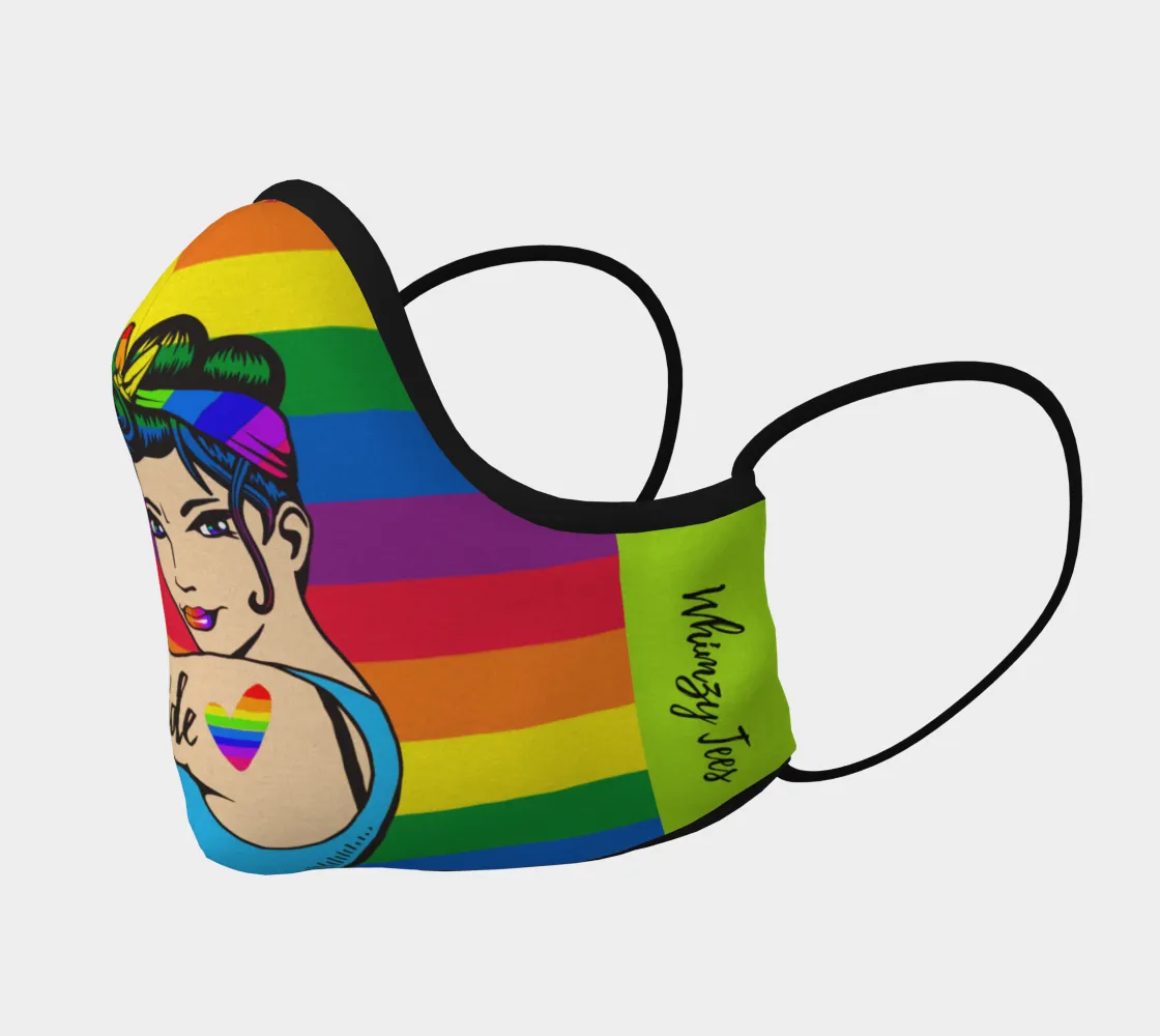 Prideful Rose Rainbow Face Mask