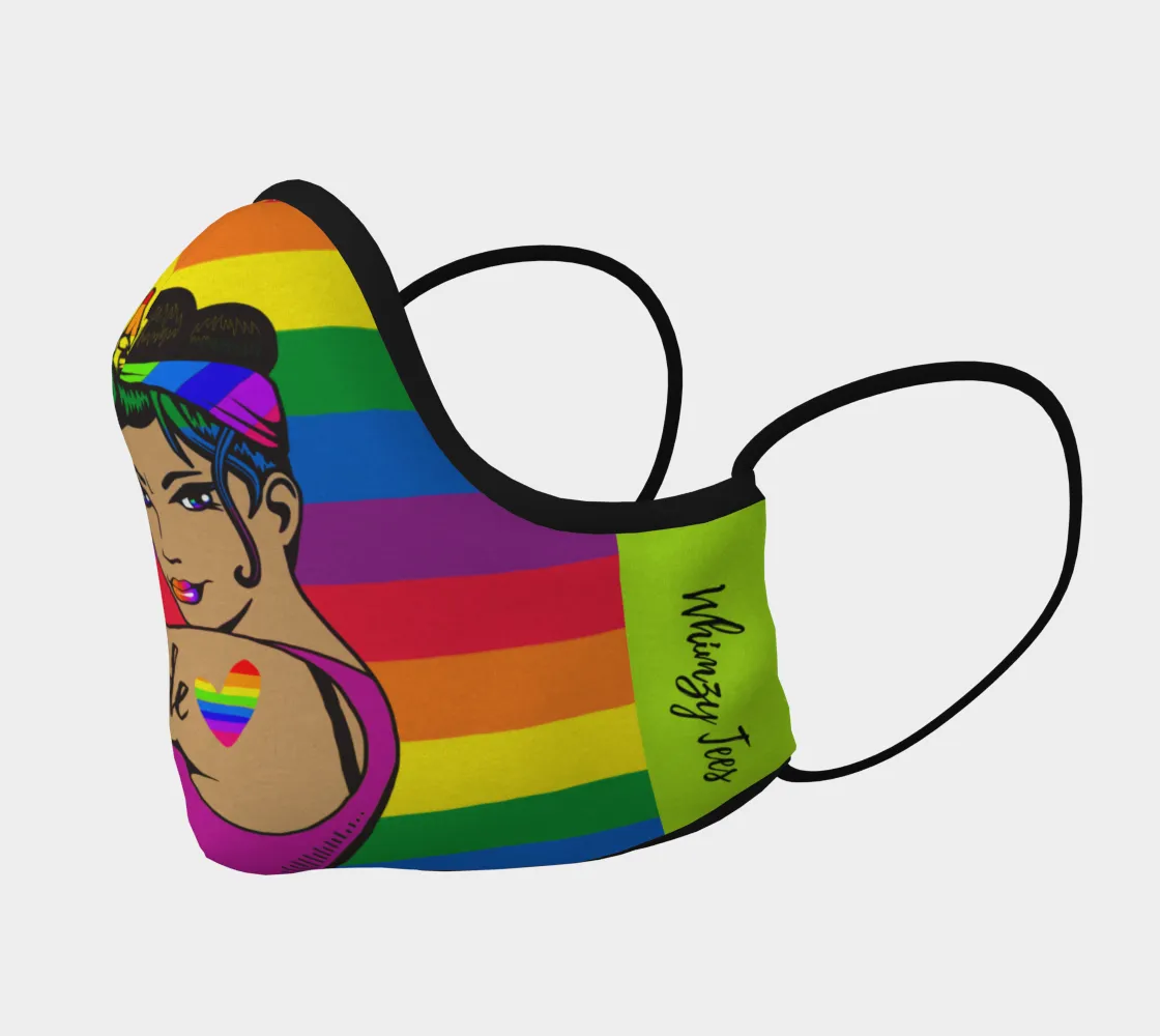 Prideful Rose Rainbow Face Mask