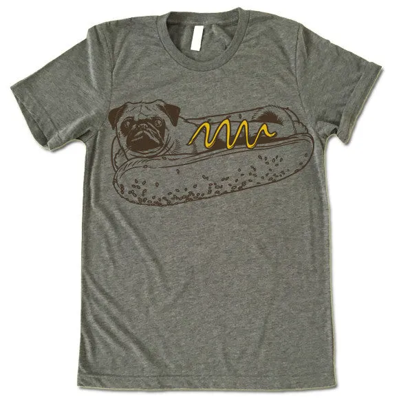 Pug Hot Dog Funny T-Shirt