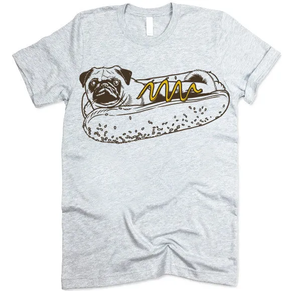 Pug Hot Dog Funny T-Shirt