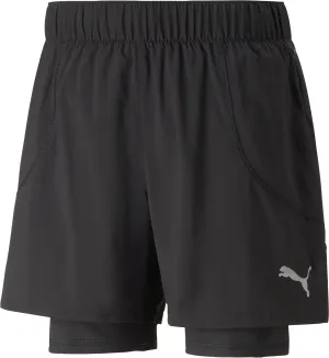 Puma 5 Inch Run 2 In 1 Mens Running Shorts - Black