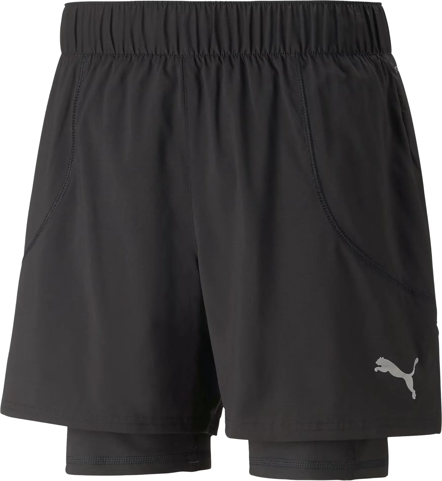 Puma 5 Inch Run 2 In 1 Mens Running Shorts - Black