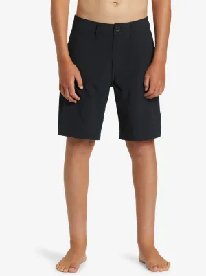 Quiksilver Boys Youth Union Amphibian 17" Hybrid Shorts - Black
