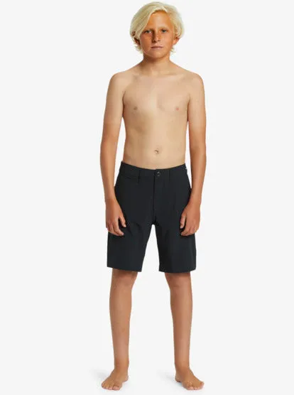 Quiksilver Boys Youth Union Amphibian 17" Hybrid Shorts - Black