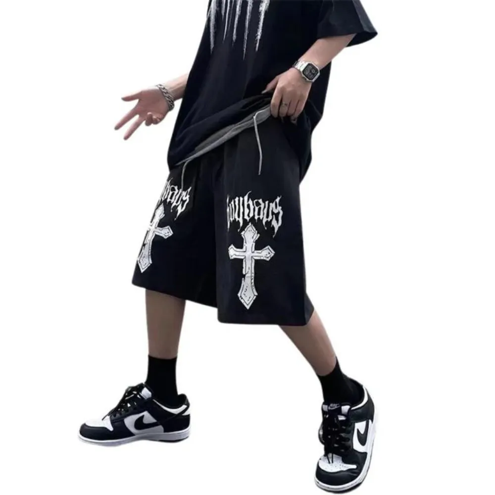 "High Street Gothic Alphabet Cross" Shorts