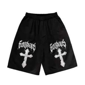 "High Street Gothic Alphabet Cross" Shorts