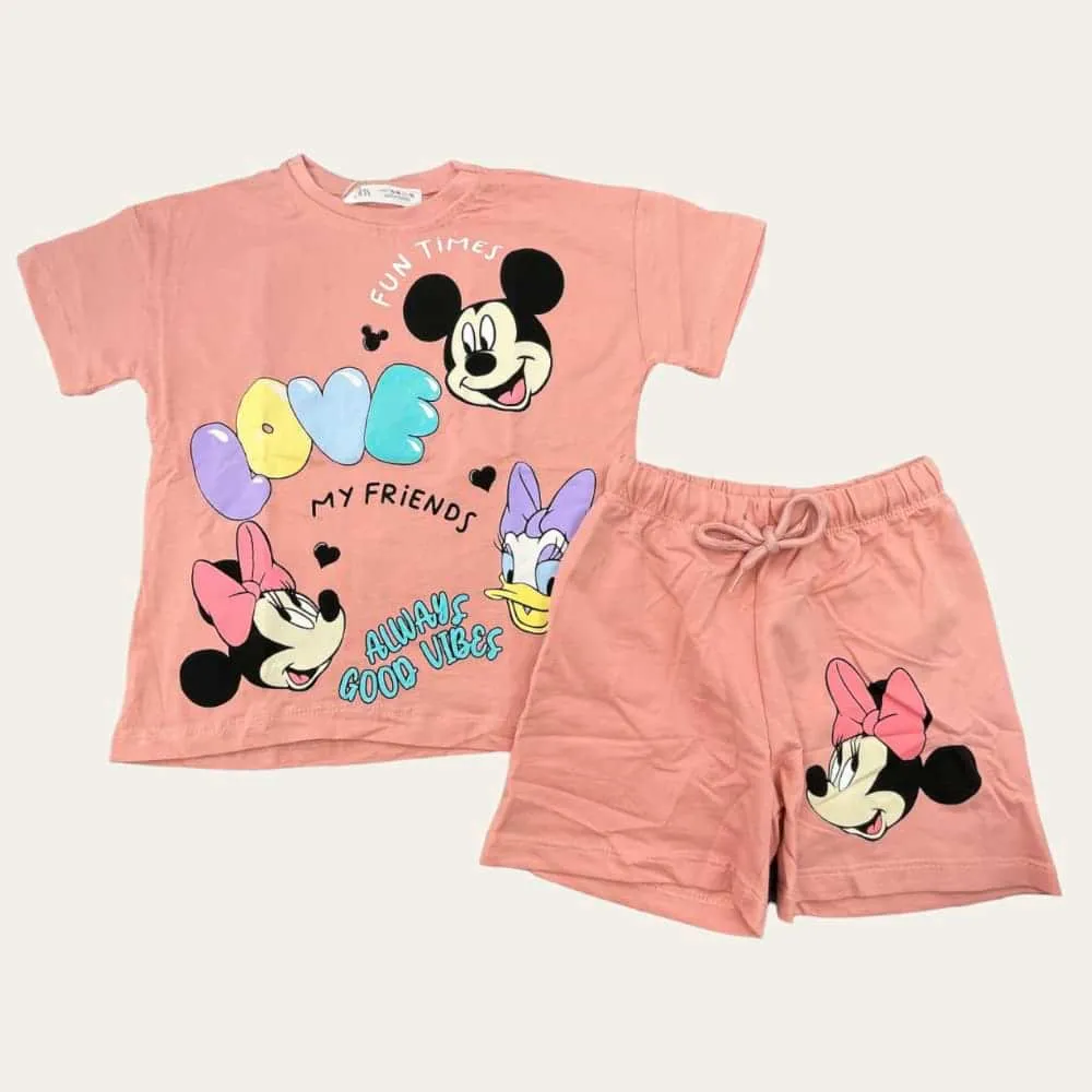 "Love My Friends" Shorts Set S-101