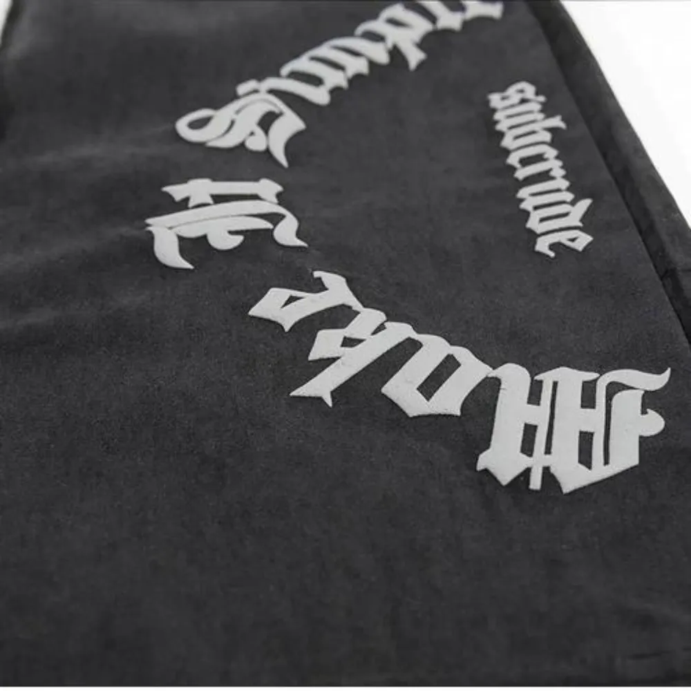 "Solid Letter Embroidery Cotton" Shorts